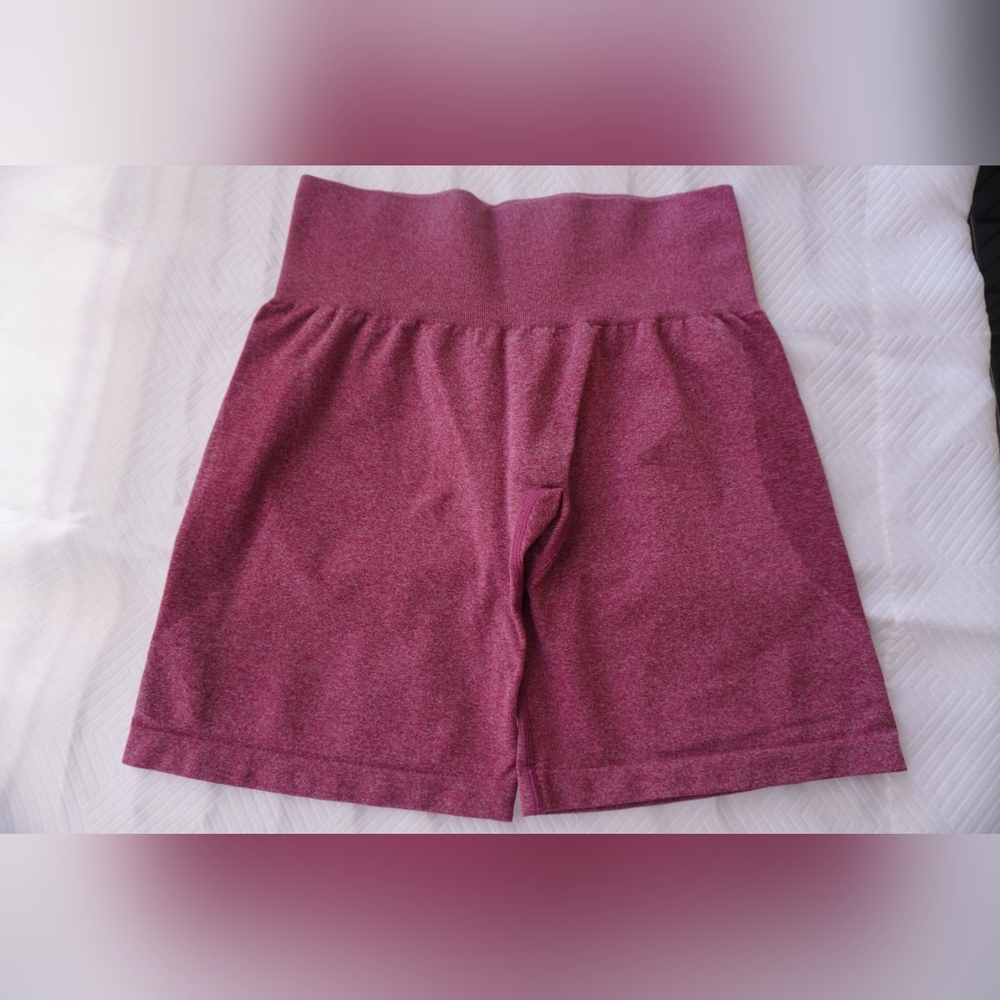 NVGTN High Waist Pink Shorts with Wide Waistband